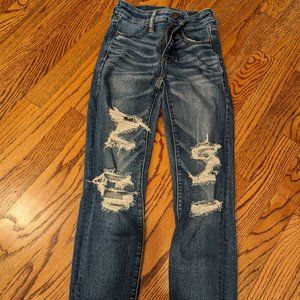 AE Ne(X)T Level High-Waisted Distressed Jeggings (00)